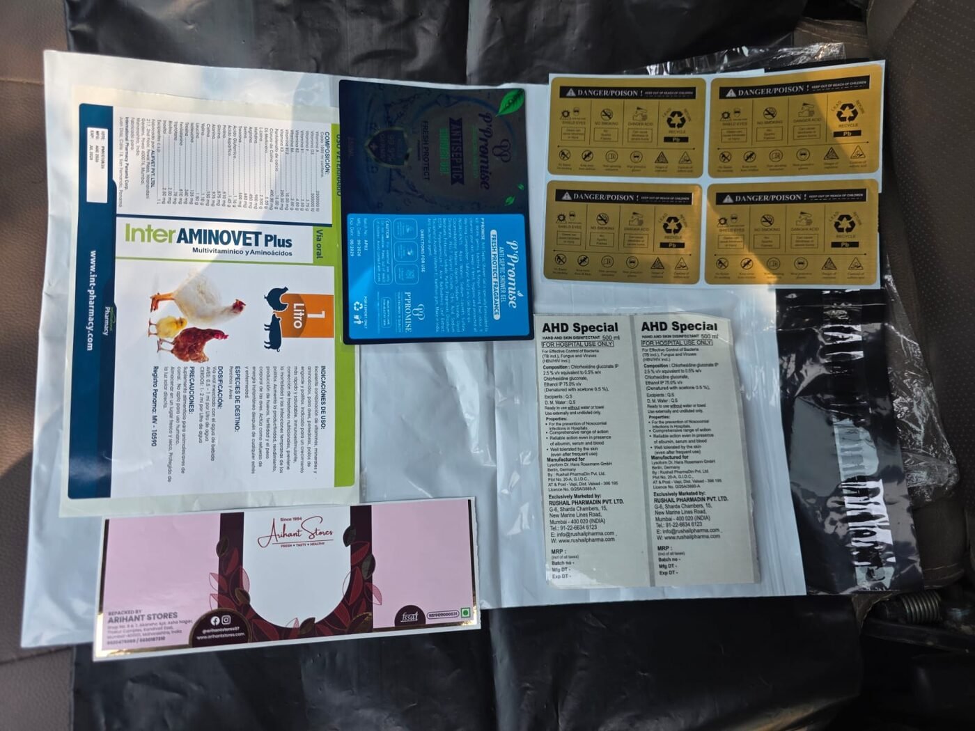 Veterinary, food and hazard warning labels printed by Great Packaging World