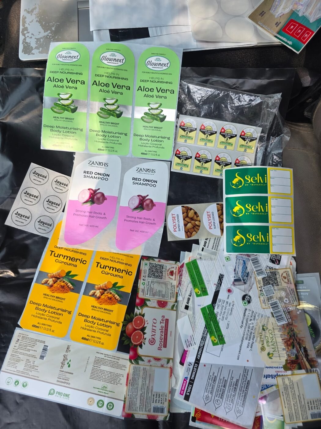 Body lotion, shampoo and FMCG labels printed by Great Packaging World
